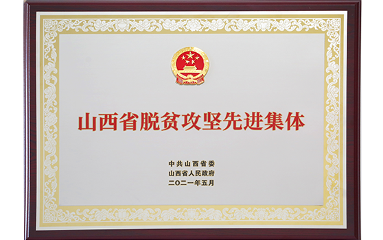 2021年5月集團(tuán)榮獲“山西省脫貧攻堅先進(jìn)集體”榮譽稱號